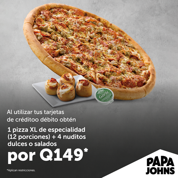Foto de 1 pizza XL de especialidad en PapaJohns.
