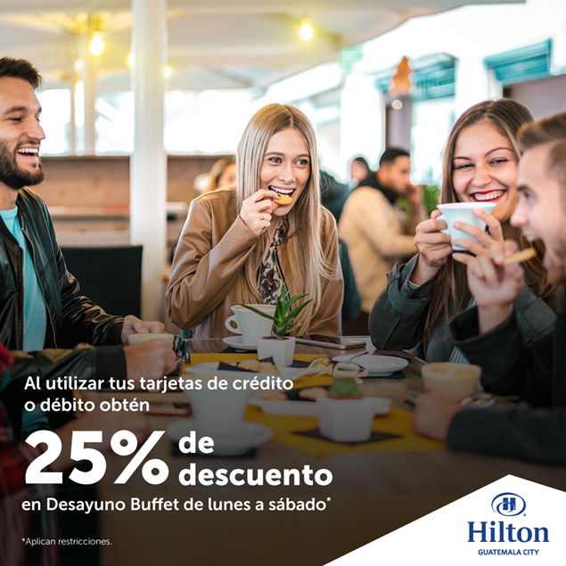 Foto de 25% de descuento en Desayuno Buffet en HILTON GUATEMALA CITY.