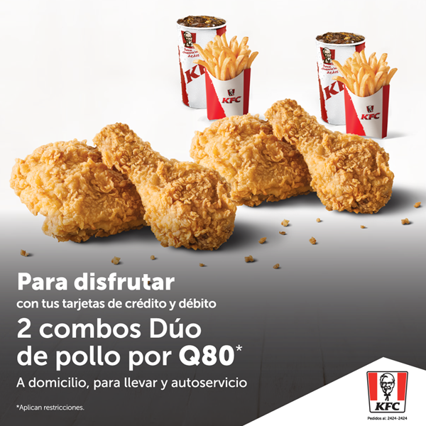 Foto de 2 combos 5 en 1 por Q89 en KFC