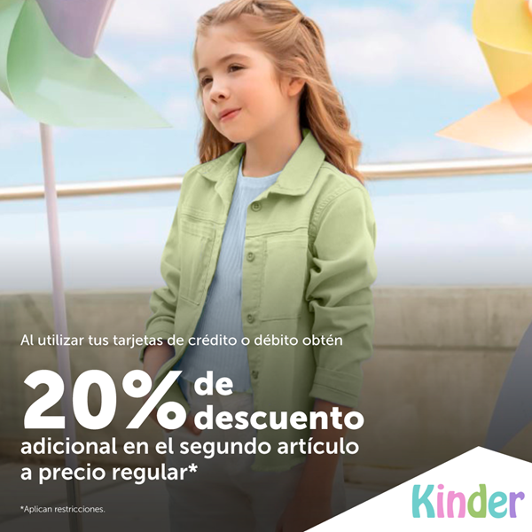 Foto de 20% de descuento adicional en el segundo artículo en Kinder.