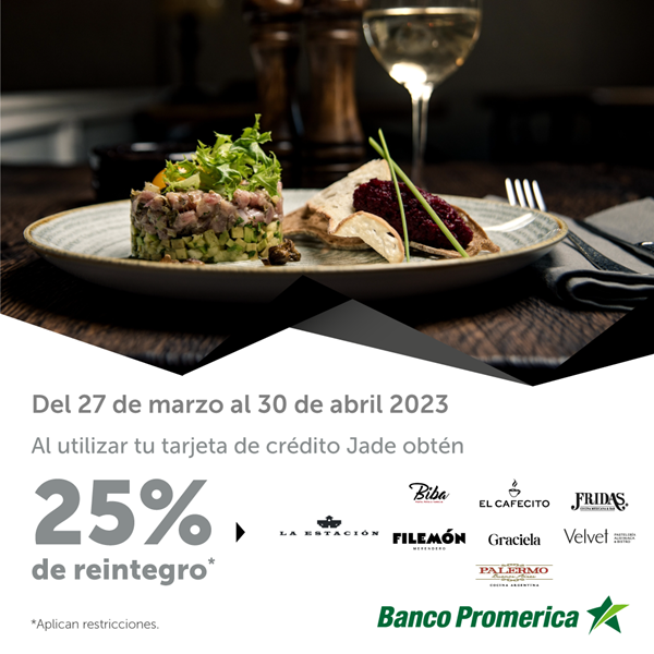 Club Promerica. 25% de reintegro en restaurantes de La Estación.