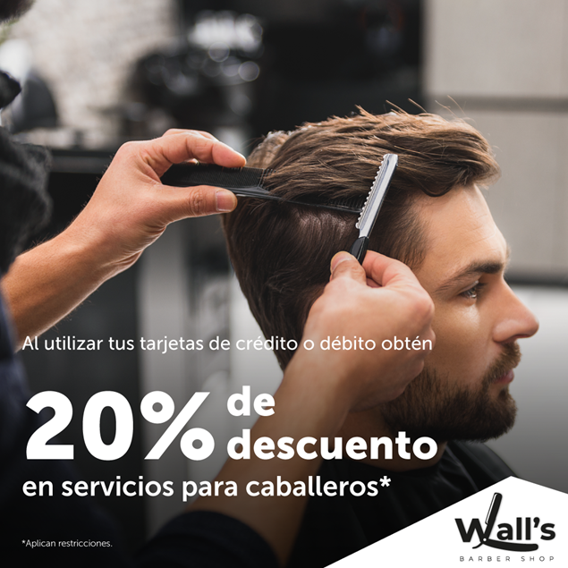 Foto de 20% de descuento en servicios para caballeros en Walls Barber Shop.