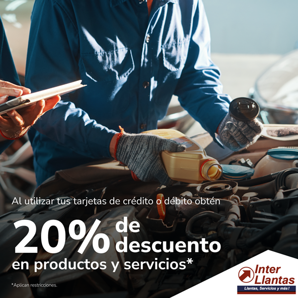 Foto de 20% de descuento en productos y servicios en Interllantas.