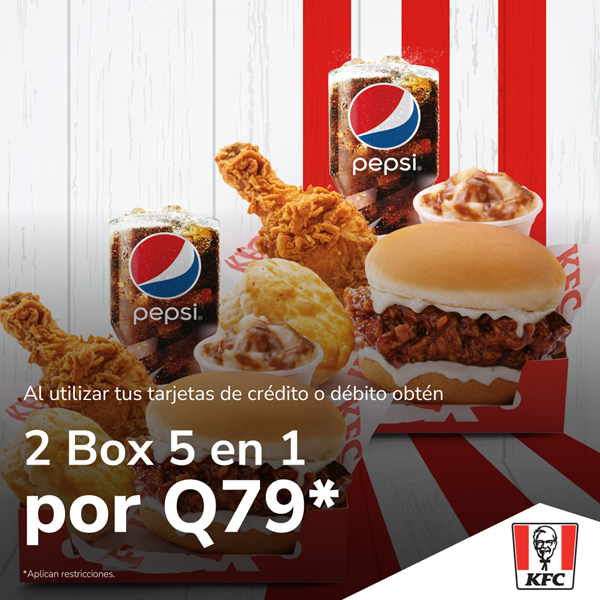 Foto de 2 Box 5 en 1 por Q89 en KFC