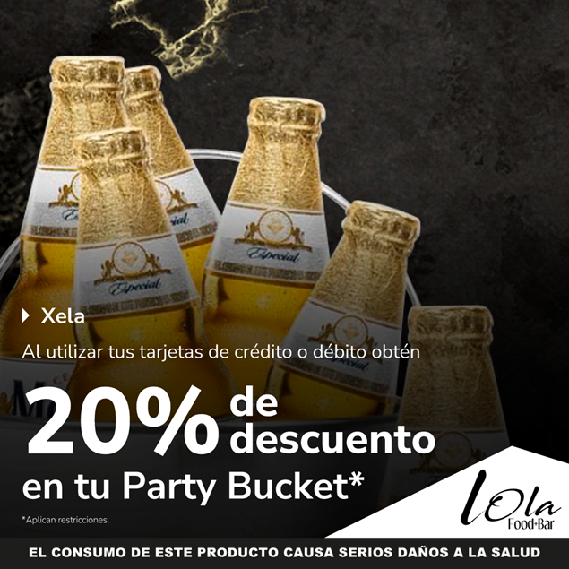 Foto de 20% de descuento en Party Bucket en LOLA FOOD + BAR