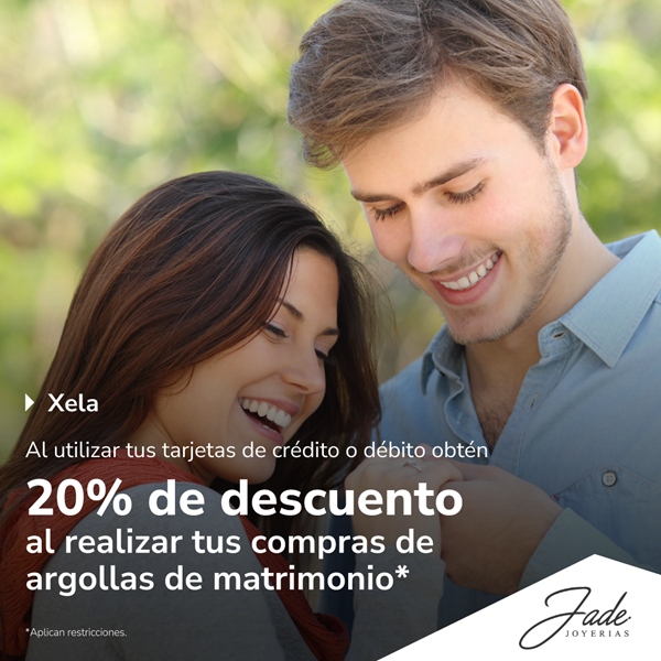 Foto de 20% de descuento al comprar argollas de matrimonio en Jade.