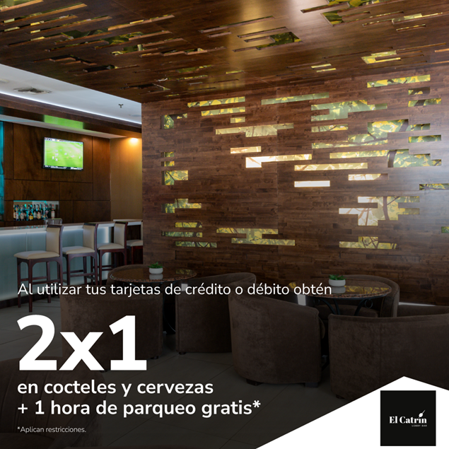 Foto de 2x1 en cocteles y cervezas parqueo 1 hora gratis en El Catrin Clarion.