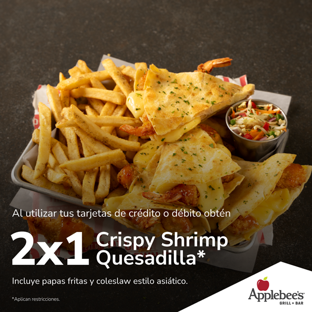 Foto de 2X1 Crispy Shrimp Quesadilla en APPLEBBE´S