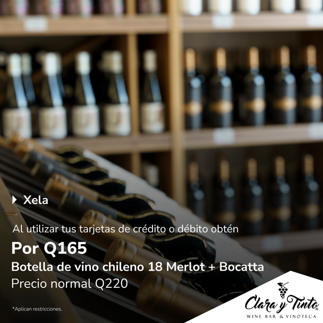 Foto de Botella de vino 18 Merlot  Por Q165 en Clara y Tinto.