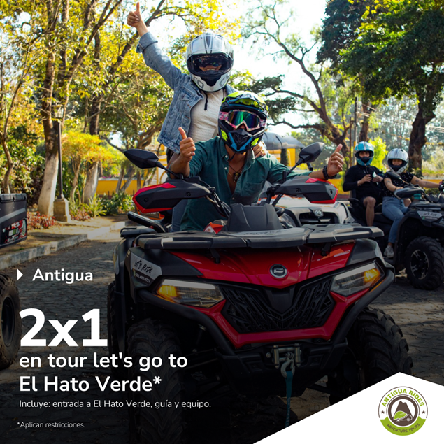Foto de 2x1 en tour let's go to El Hato Verde en Antigua Rides.