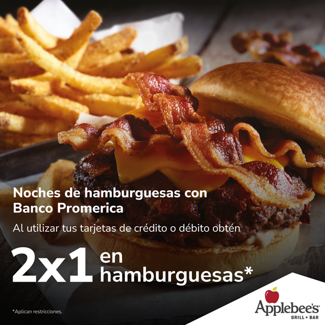 Foto de 2X1 en hamburguesas Applebee´s