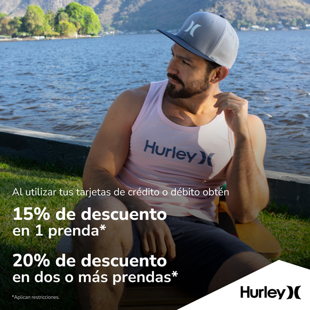 Foto de 15% 1 prenda, 20% en 2 prendas en Hurley.