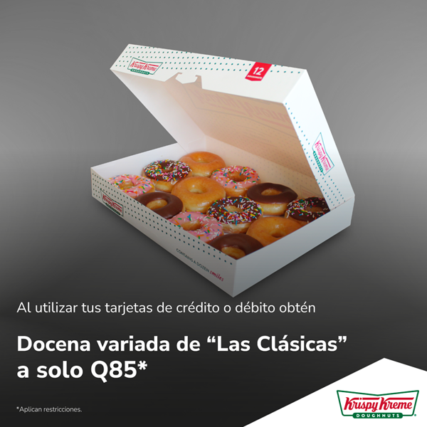 Foto de Docena de donas "Las Clasicas" a Q85 en KRISPY KREME