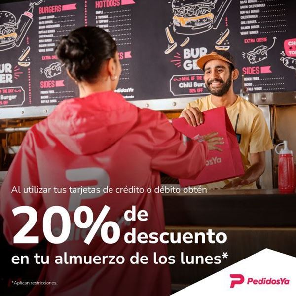 Foto de 20% de descuento en PedidosYa