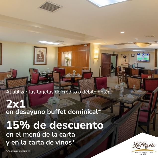 Foto de 2X1 en desayuno buffet dominical ó 15% de descuento en LA PERGOLA