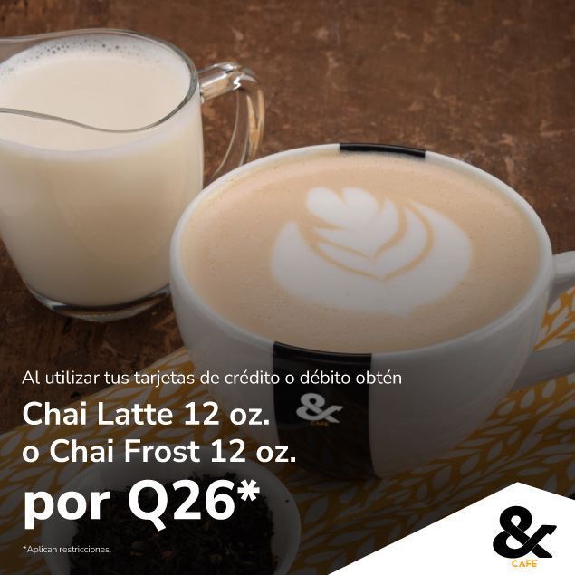 Foto de Chai Latte o Chai Frost por Q26 en & CAFE
