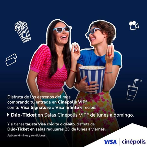 Foto de Disfruta de los estrenos en Cinépolis con tu tarjeta Visa.