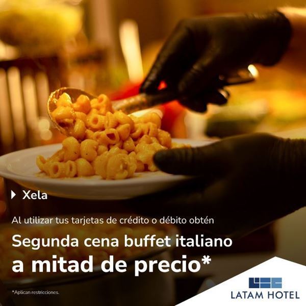 Foto de Segunda cena buffet italiano a mitad de precio en Latam Hotel