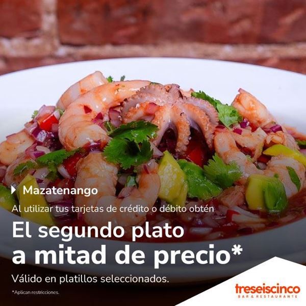 Foto de Segundo plato a mitad de precio en TRESEISCINCO