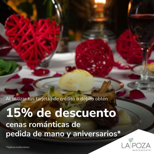 Foto de 15% de descuento cenas románticas de pedida de mano y aniversarios en La Poza