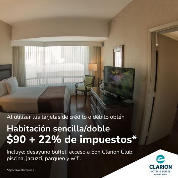 Foto de Habitación sencilla/doble $90 + 22% de impuestos en Clarion.