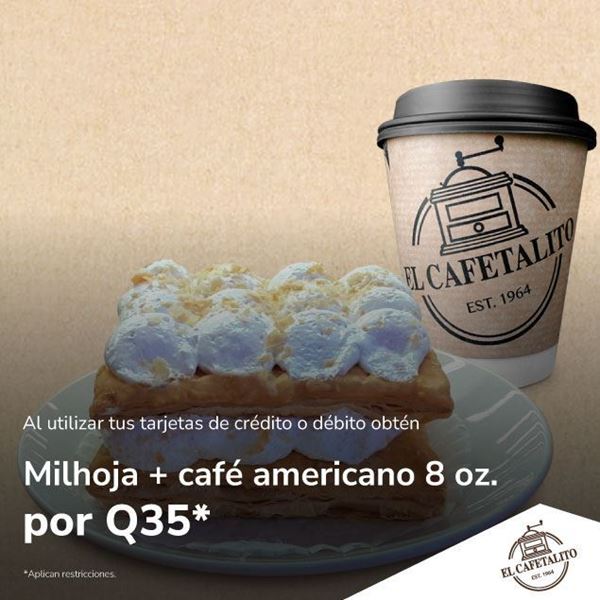 Foto de Milhoja + café por Q35 en EL CAFETALITO