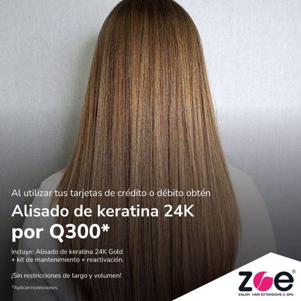 Foto de Alisado de keratina 24K por Q300 en Zoe.