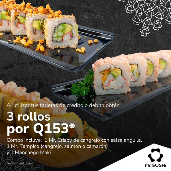 Foto de 3 ROLLOS POR Q153 EN MR SUSHI