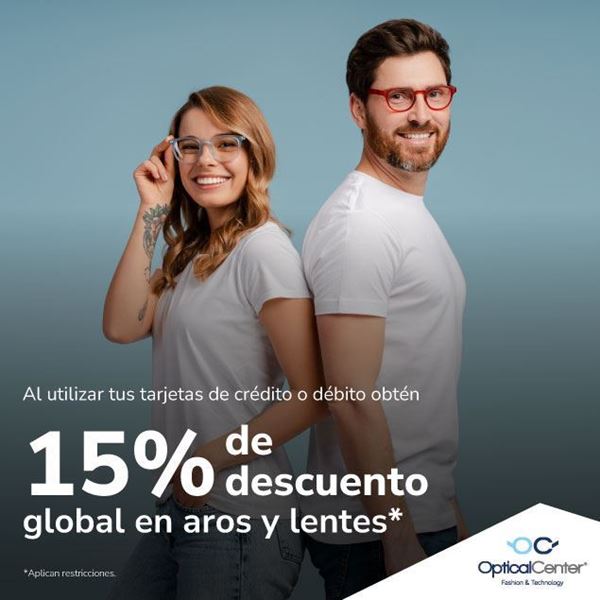 Foto de 15% de descuento en aros y lentes en OPTICAL CENTER