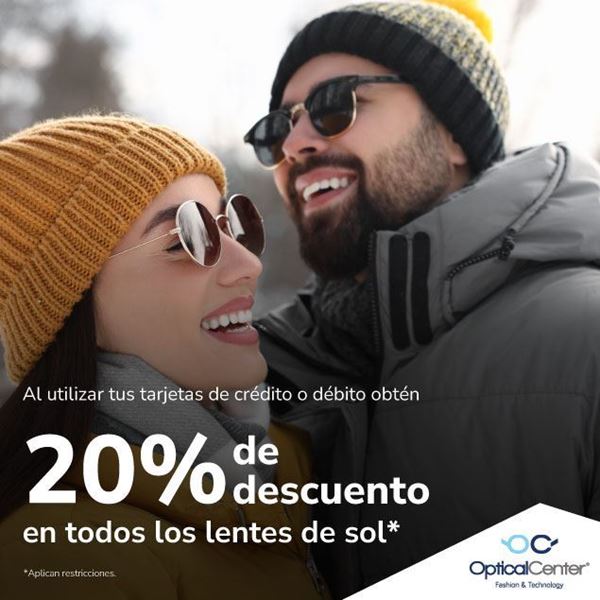 Foto de 20% de descuento en lentes de sol en OPTICAL CENTER