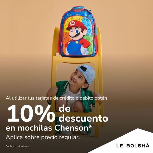 Foto de 10% de descuento en mochilas Chenson en Le Bolsha.