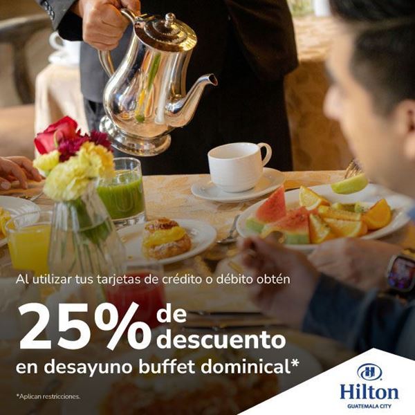 Foto de 25% de descuento en desayuno dominical en Hilton.