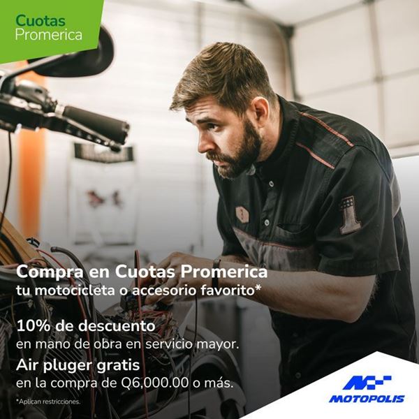 Foto de Compra en Cuotas Promerica tu motocicleta o accesorio favorito en MOTOPOLIS