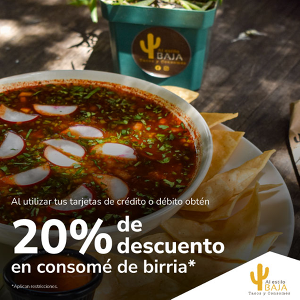 Foto de 20% de descuento en consomé de birria en Al estilo Baja