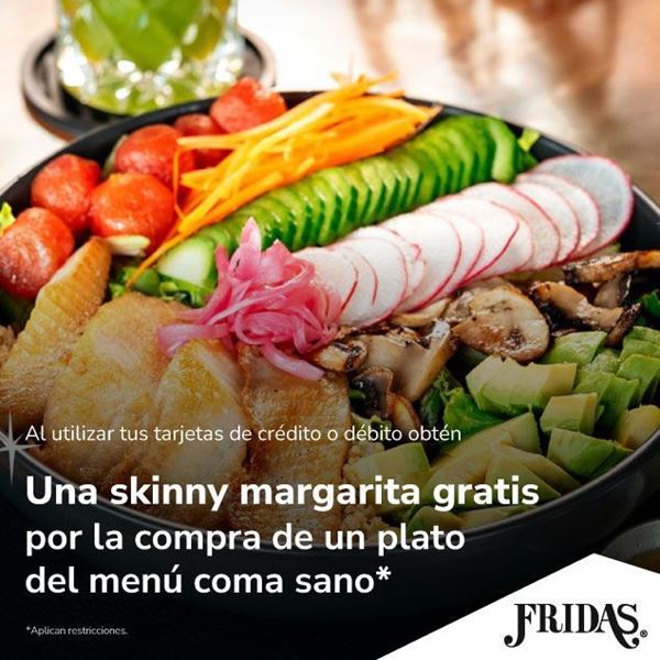 Foto de Una skinny margarita gratis por un plato coma sano en Fridas