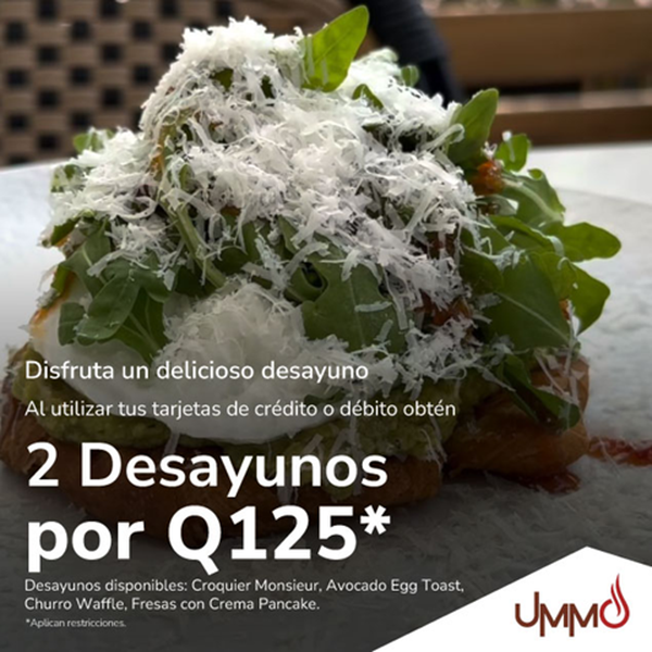 Foto de 2 Desayunos por Q125 en UMMO