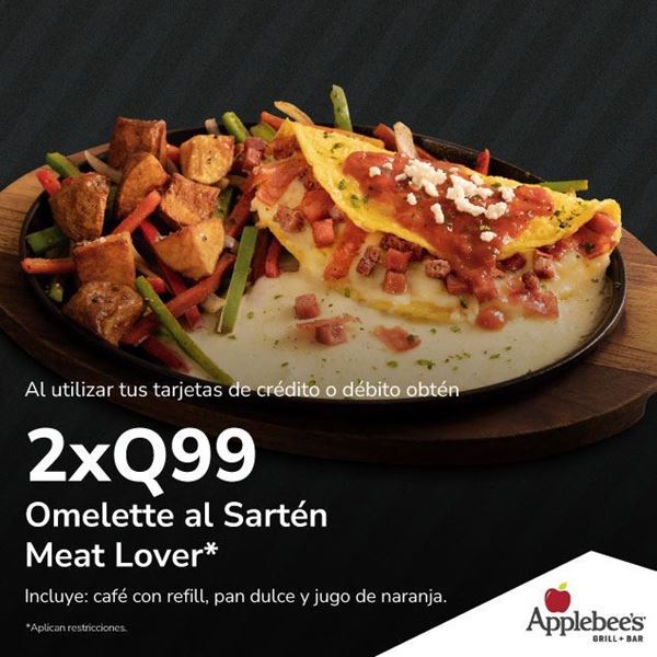 Foto de 2xQ99 Omelette al Sartén Meat Lover en Applebees