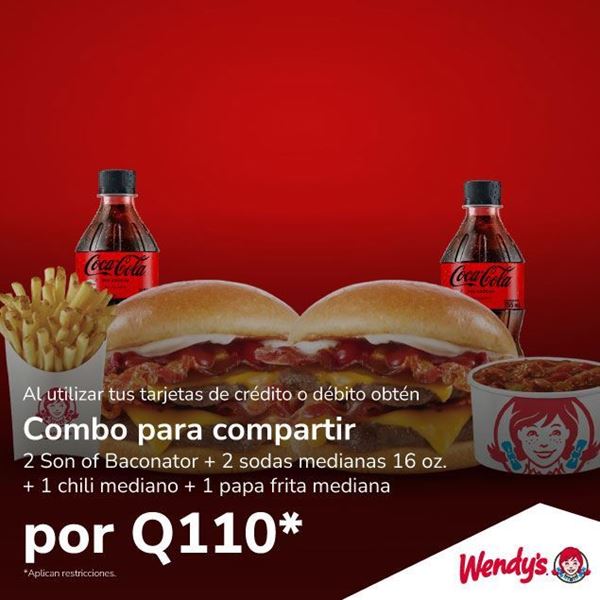 Foto de Combo para compartir por Q110 en Wendy´s