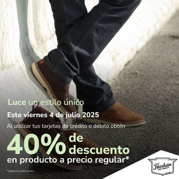 Foto de Florsheim 40% de descuento.