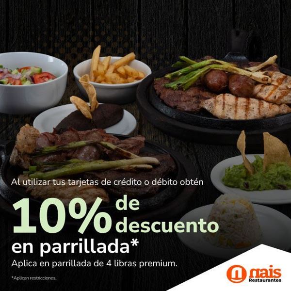 Foto de 10% de descuento en parrillada en NAIS.