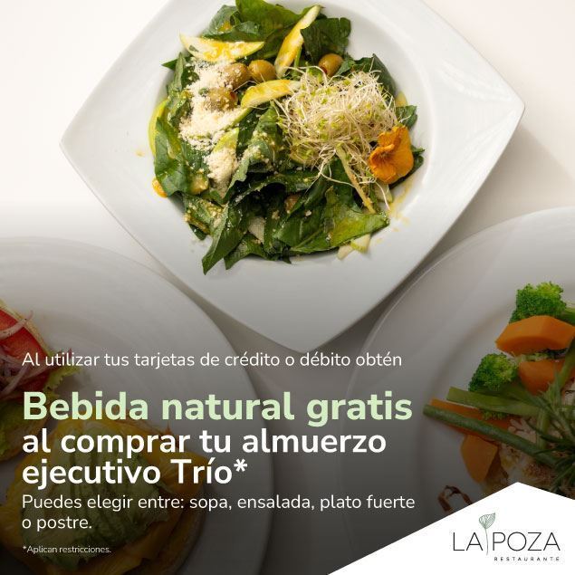 Foto de Bebida natural gratis al comprar tu almuerzo ejecutivo Trío en LA POZA.