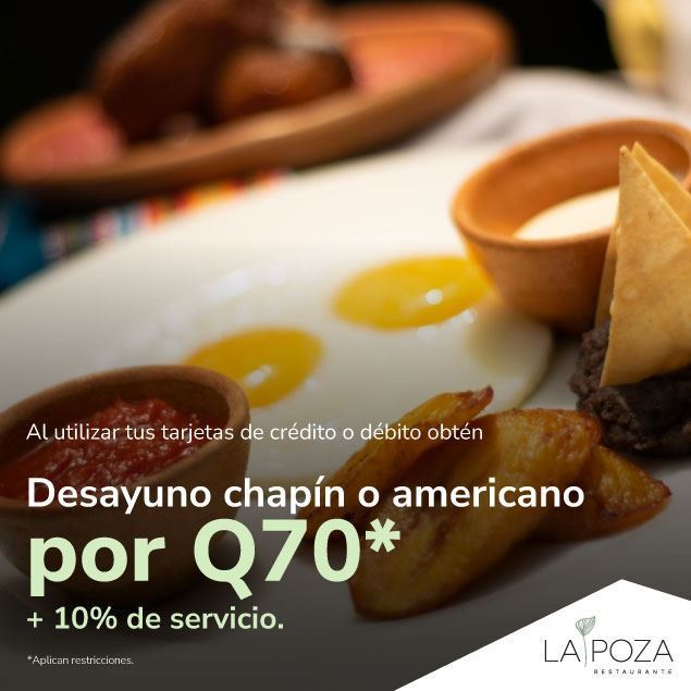 Foto de Desayuno Chapín o Americano por Q70 en LA POZA.