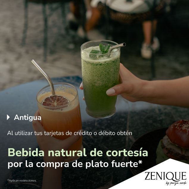 Foto de Café Zenique bebida natural de cortesía.