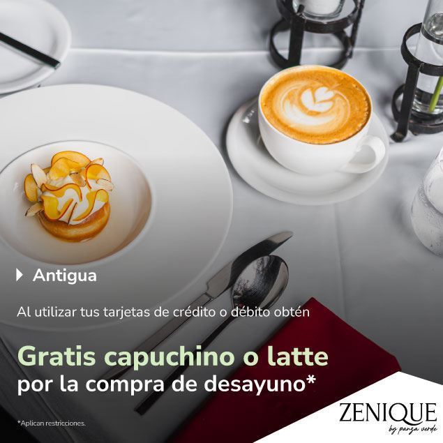 Foto de Café Zenique  capuchino o latte sin costo.