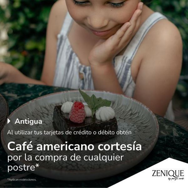 Foto de Café Zenique  café americano cortesía.