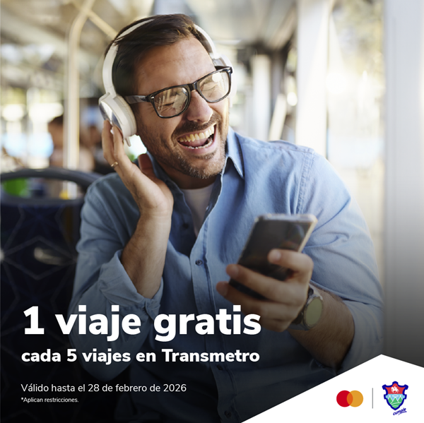 Foto de 1 viaje gratis cada 5 viajes en Transmetro