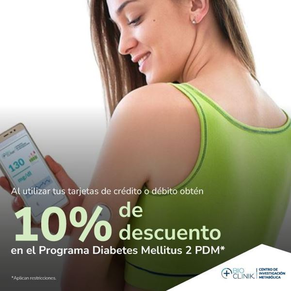 Foto de 10% DE DESCUENTO EN EL PROGRAMA DIABETES MELLITUS 2 PDM DE BIO CLINIK