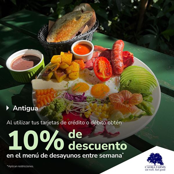 Foto de Caoba Farms 10% de descuento en el menú de desayunos entre semana