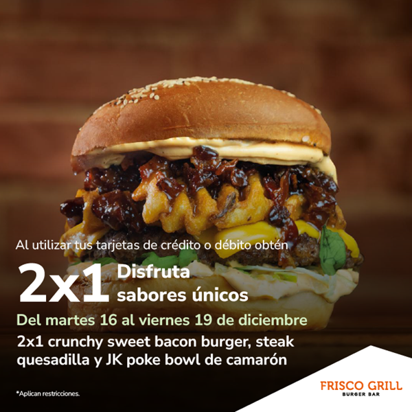 Foto de 2x1 en FRISCO GRILL
