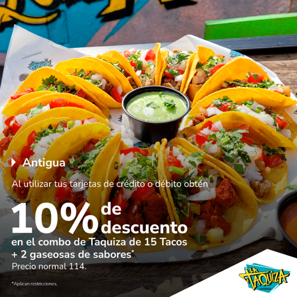 Foto de 10% de descuento en el combo de 15 tacos en LA TAQUIZA